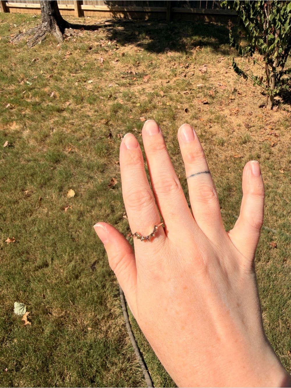 Delicate Gold Tone Floral Ring - Women's Jewelry 8.5